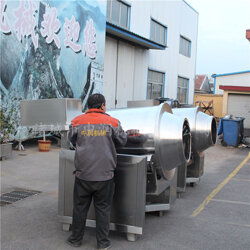 青稞面电磁加热滚筒炒菜机用途 山东诸城中润机械